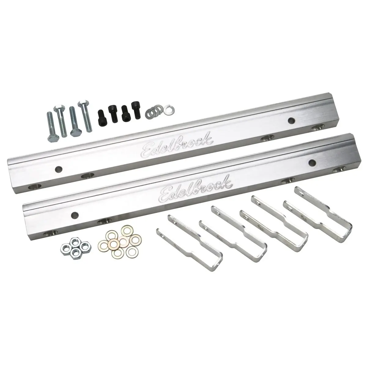 Edelbrock Fuel Injection Fuel Rail #3633, -6 An Clear For Chevrolet Big-Block Gen V 1