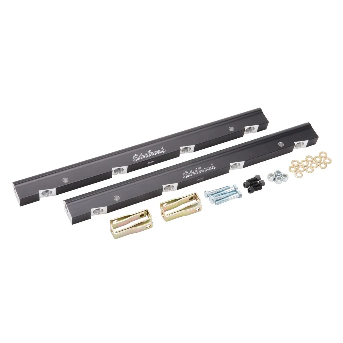 Edelbrock Fuel Injection Fuel Rail #3638, -6 An Black Anodized For Chevrolet Ls Gen Iii 1