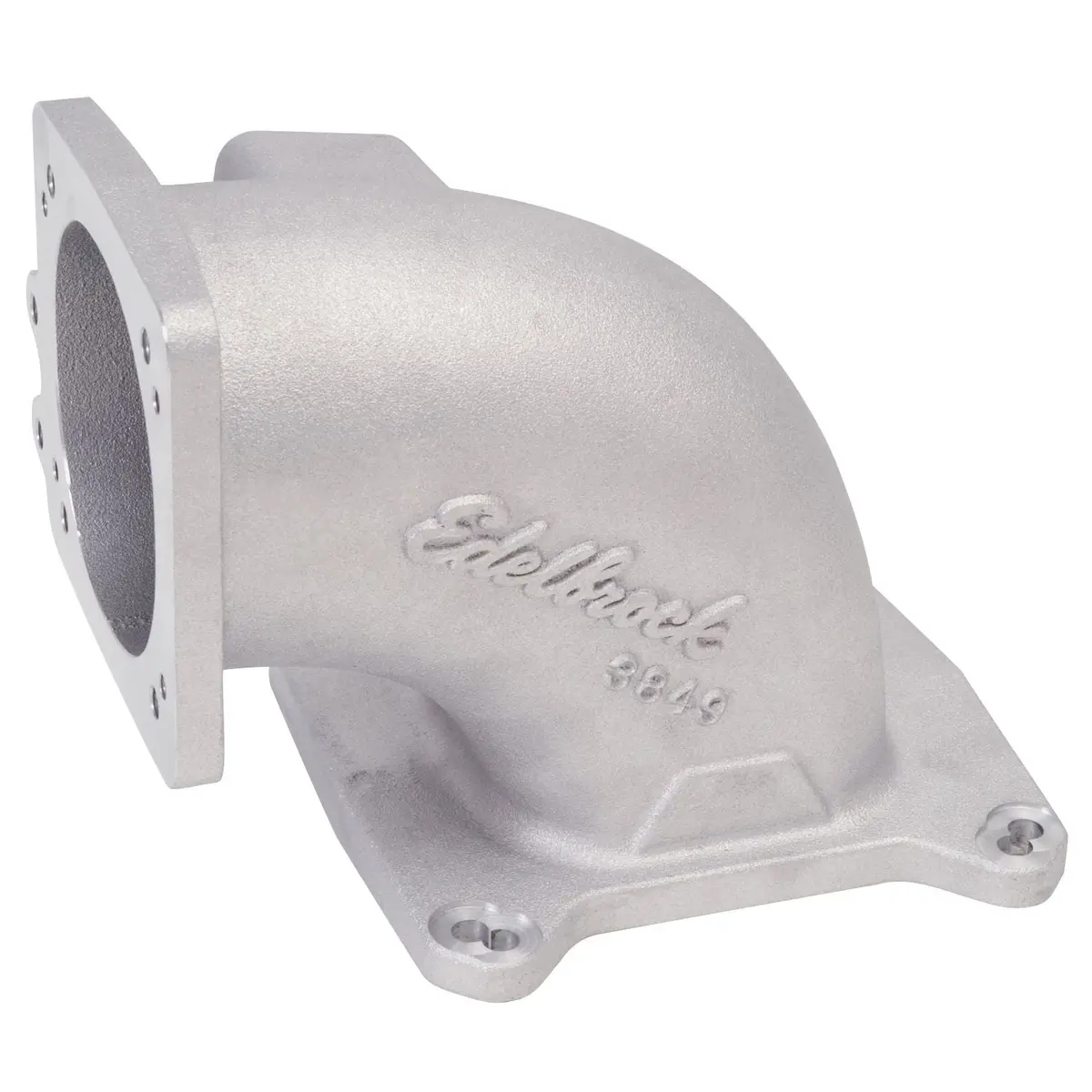 Edelbrock Throttle Body Intake Elbow #3849 High Flow, 90Mm Opening, Satin Finish 1