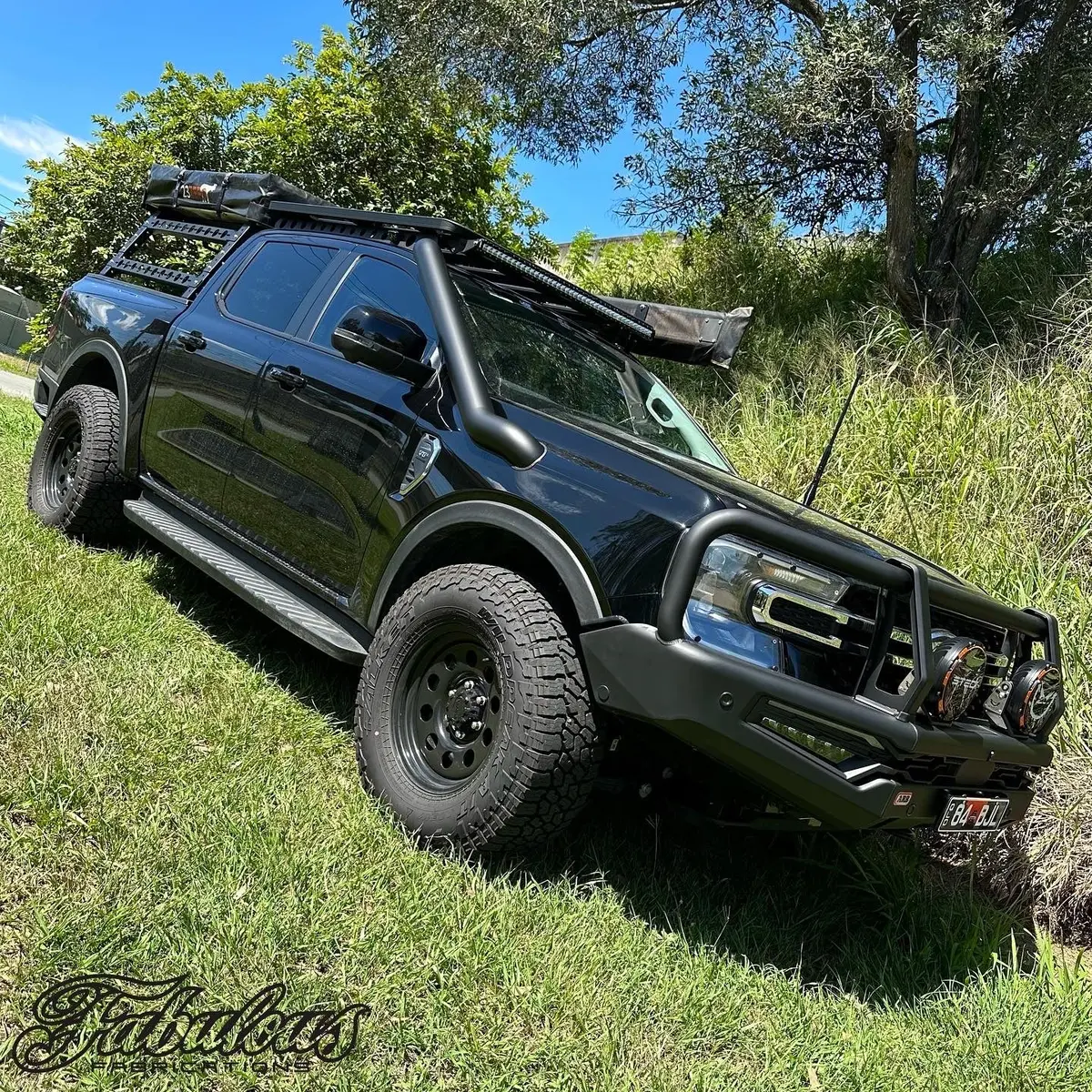 Ford Ranger Next Gen 4 Inch Stainless Snorkel And Alloy Washer Bottle Kit (Short & Mid Entry Available) 1