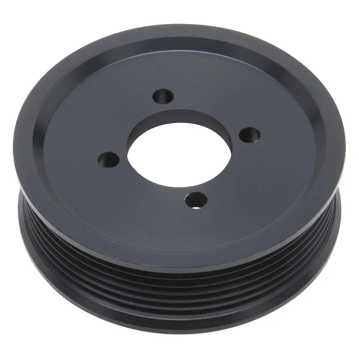 Edelbrock  Competition Supercharger Pulley  3.75 In. 6-Rib, Black Anodized 1