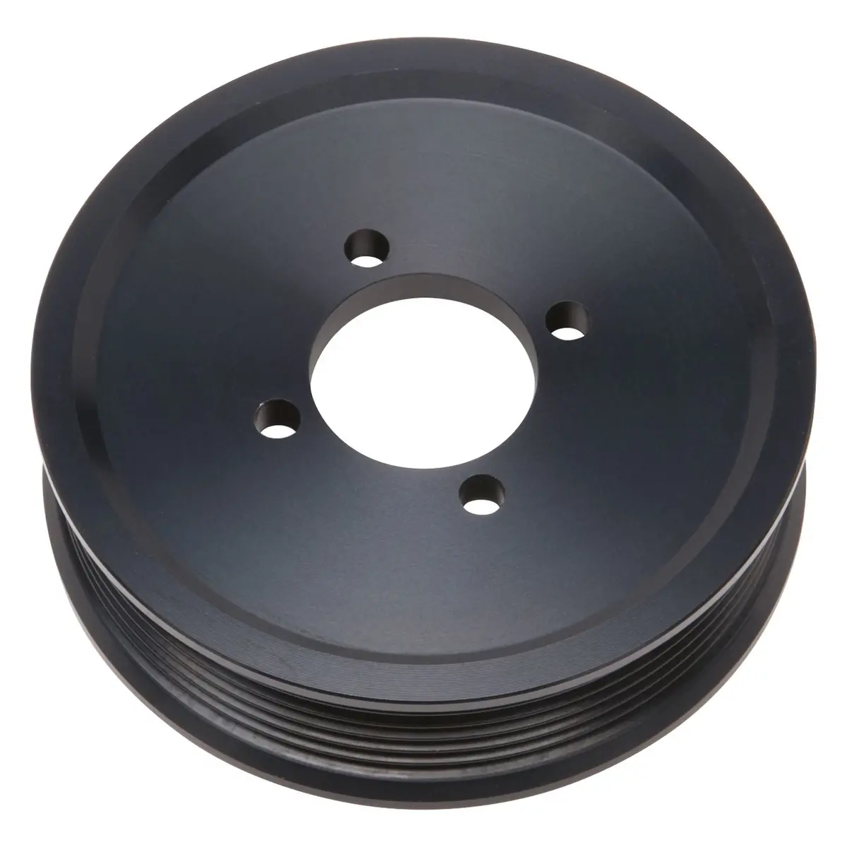 Edelbrock  Competition Supercharger Pulley  4.125 In. 6-Rib, Black Anodized 1