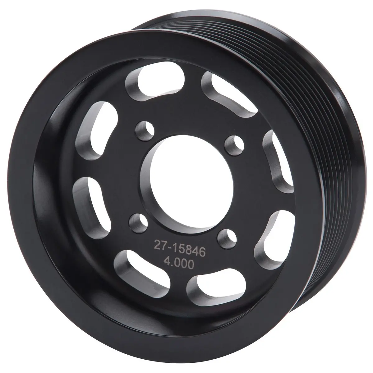 Edelbrock Competition Supercharger Pulley 4.000 In. 10-Rib Black Anodized 1