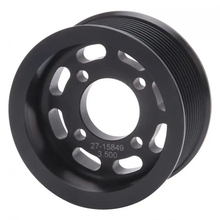 Edelbrock Competition Supercharger Pulley 3.500 In. 10-Rib Black Anodized 1