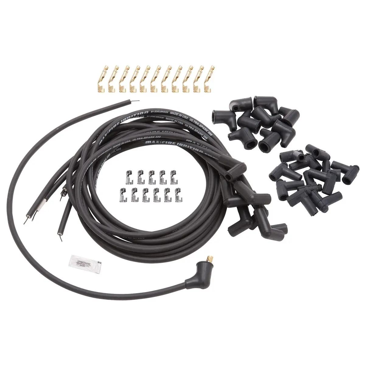 Edelbrock Max-Fire (Ultra-Spark 500) Universal 90 Deg Boot Plug Wire Set 1