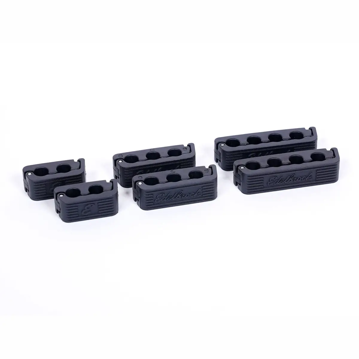 Edelbrock Spark Plug Wire Separator Kit #22799 Fits Up To 8.5Mm Wire, Black, Set Of 6 1
