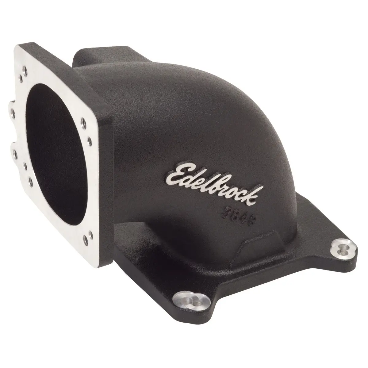 Edelbrock Throttle Body Intake Elbow #38493 High Flow, 90Mm Opening, Black Powder Coated 1