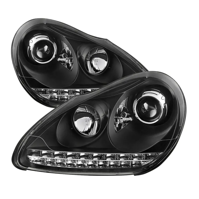 Spyder Porsche Cayenne 03-06 Projector Xenon/Hid Model- Drl Led Blk Pro-Yd-Pcay03-Hid-Drl-Bk 1