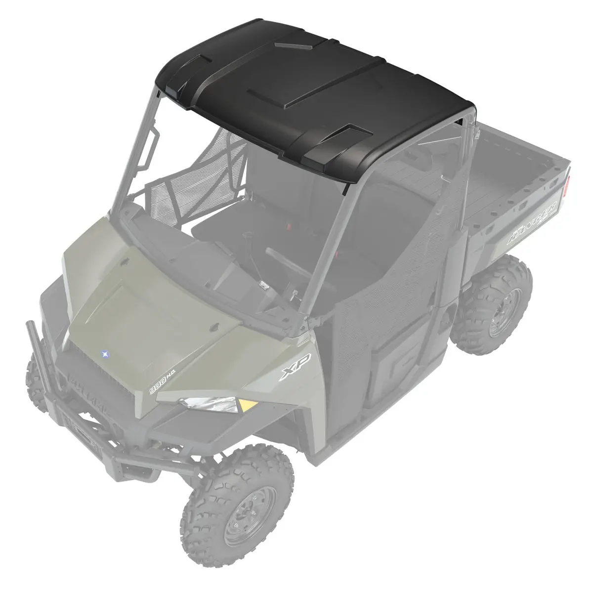 Poly 3-Seat Premium Roof With Lock & Ride Technology With Liner, Black 2