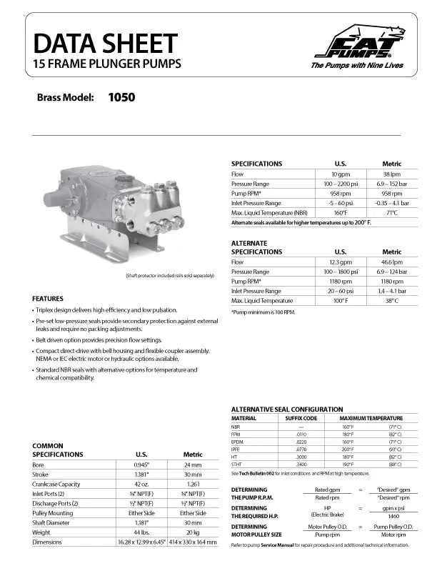 1050 15 Fr By Cat Pumps (5715) 2