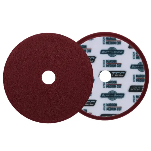 Buff And Shine Uro-Tec Maroon Medium Cut Foam Grip Pad 2