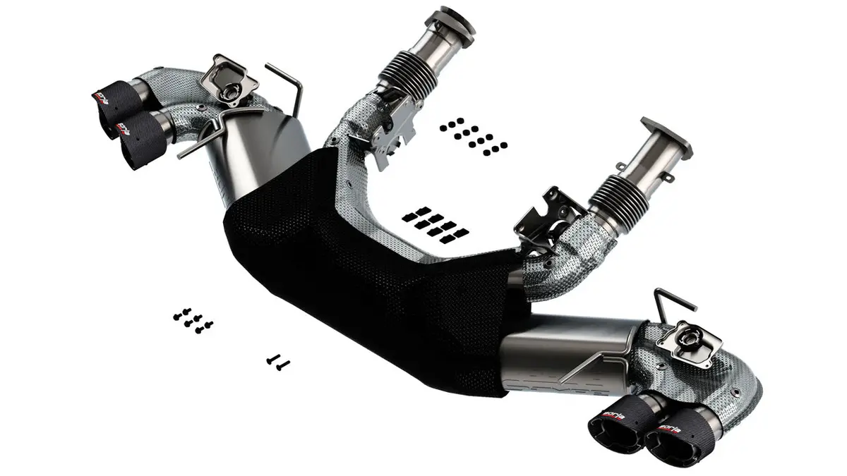 Borla: 2020-2021 Chevrolet Corvette Stingray -- Cat-Back Exhaust System S-Type (Carbon Fiber Tips) 1