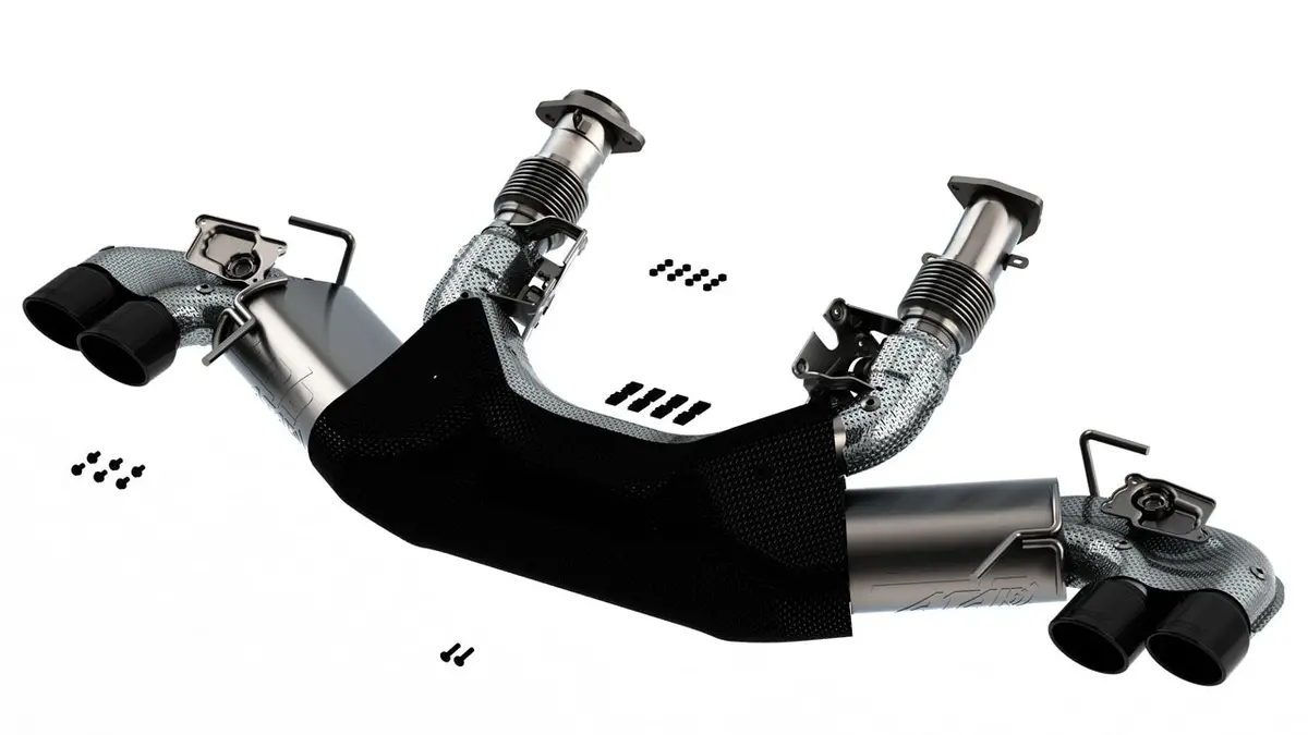 Borla: 2020-2021 Chevrolet Corvette Stingray Cat-Back Exhaust System Atak (Black Chrome Tips) 1