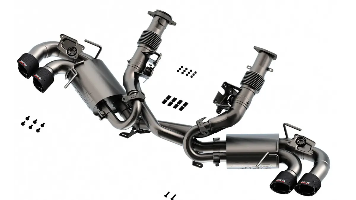 Borla: 2020-2021 Chevrolet Corvette Stingray -- Cat-Back Exhaust System Atak (Carbon Fiber Tips) 2