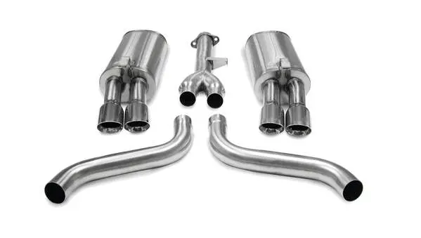 Corsa Performance 1986-1991 Chevrolet Corvette C4 5.7L V8 L98 *L98 Engine Only 2.5" Dual Rear Exit Cat-Back Exhaust System With Twin 3.5" Tips (14115) Sport Sound Level 1