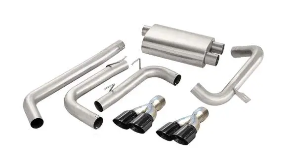 Corsa Performance 1998-2002 Camaro Ss/Z28, Firebird 5.7L V8, 3.0" Dual Rear Exit Cat-Back Exhaust System With Twin 3.5" Tips (14143) Sport Sound Level 2