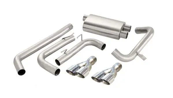 Corsa Performance 1998-2002 Camaro Ss/Z28, Firebird 5.7L V8, 3.0" Dual Rear Exit Cat-Back Exhaust System With Twin 3.5" Tips (14143) Sport Sound Level 1
