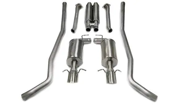 Corsa Performance 2004-2008 Cadillac Cts-V 5.7L, 6.0L V8, 2.5" Dual Rear Exit Cat-Back Exhaust System With 4.0" Tips (14155) Sport Sound Level 1