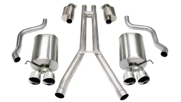 Corsa Performance 2004-2008 Cadillac Xlr 4.6L, 2.5" Dual Rear Exit Cat-Back Exhaust System With Twin 3.5" Tips (14156) Sport Sound Level 1