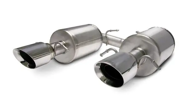 Corsa Performance 2005-2007 Cadillac Sts 4.6L. 2.5" Dual Rear Exit Axle-Back Exhaust System With 4.0" Tips (14157) Touring Sound Level 1