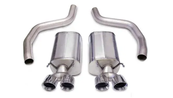 Corsa Performance 2006-2013 C6 Chevrolet Corvette Z06, Zr1 3.0" Dual Rear Exit Axle-Back Exhaust System With Twin 4.0" Tips (14164) Sport Sound Level 1