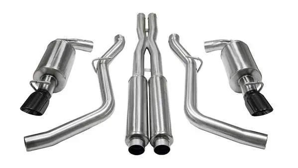 Corsa Performance 2005-2010 Dodge Charger, Chrysler 300 Srt8, 6.1L V8, 2.75" Dual Rear Exit Cat-Back Exhaust System With 4.0" Tips (14178) Sport Sound Level 2