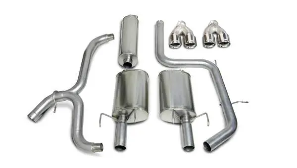 Corsa Performance: 2000-2005 Chevrolet Impala V6, 2.5" Dual Rear Exit Cat-Back Exhaust System With Twin 3.5" Tips (14180) Touring Sound Level 1