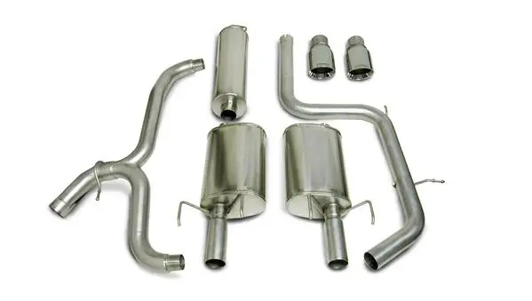 Corsa Performance 2004 Pontiac Gto, 5.7L V8, 3.0" Single Rear Exit Cat-Back Exhaust System With 4.0" Tip (14185) Sport Sound Level 1