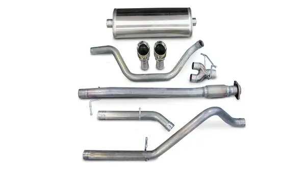 Corsa Performance 2007-2008 Chevrolet Silverado, Gmc Sierra 4.8L, 5.3L, 6.0L V8, 3.0" Dual Rear Exit Catback Exhaust System With Single 4" Tips (14199) Sport Sound Level 1
