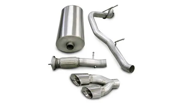 Corsa Performance 2007-2010 Cadillac Escalade, Yukon Denali, 6.2L V8, 3.0" Single Side Exit Cat-Back Exhaust System With Twin 4.0" Tip (14202) Sport Sound Level 1