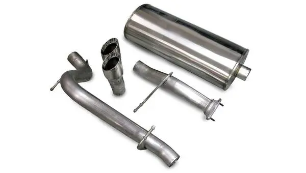 Corsa Performance 2007-2008 Hummer H2, 6.0L V8, 6.2L V8, 3.0" Single Rear Exit Cat-Back Exhaust System With Twin 4.0" Tip (14211) Sport Sound Level 1