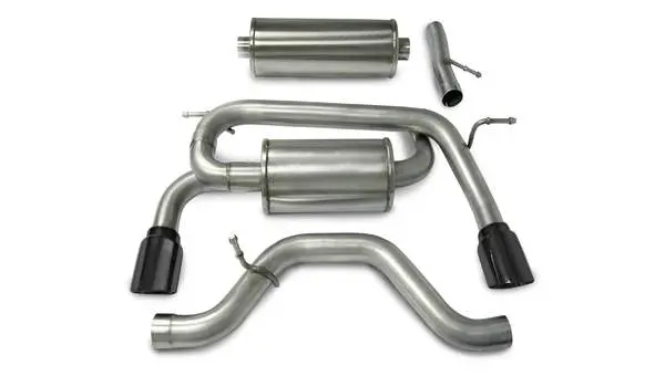 Corsa Performance 2006-2008 Hummer H3, 3.5L, 3.7L V6, 3.0" Dual Rear Exit Cat-Back Exhaust System With Single 4.0" Tips (14212) Sport Sound Level 2