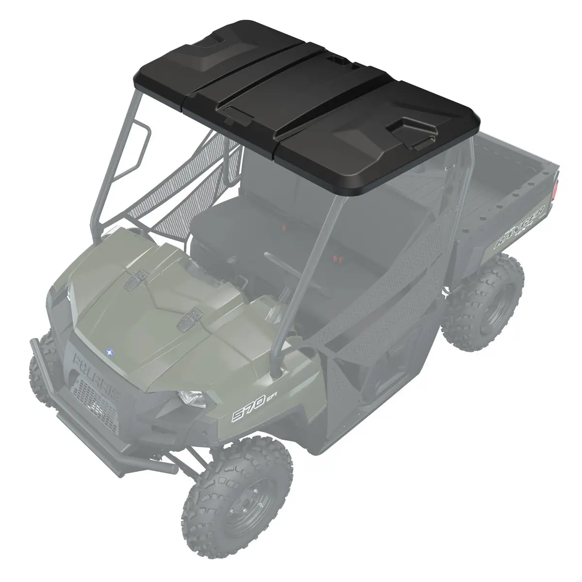 2877946 Poly 2-Seat Sport Roof, Black 1