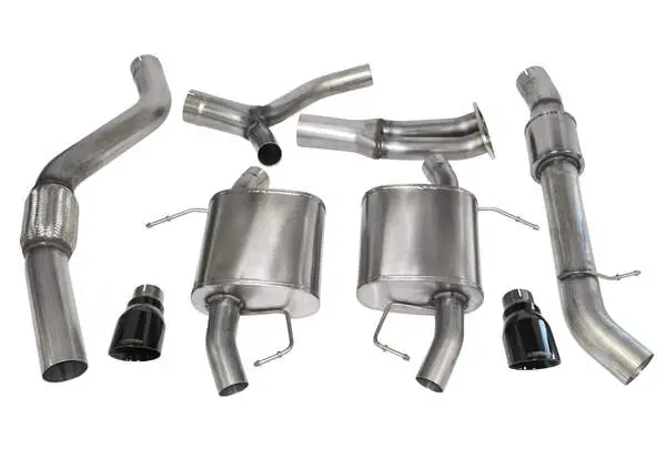 Corsa Performance 2007-2012 Bmw 335I E90, E91, E92, 3.5" Dual Rear Exit Cat-Back Exhaust System With 4.0" Tips (14861) Sport Sound Level 2