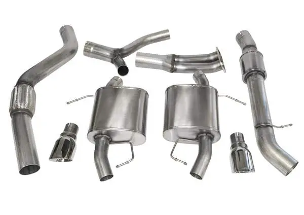 Corsa Performance 2007-2012 Bmw 335I E90, E91, E92, 3.5" Dual Rear Exit Cat-Back Exhaust System With 4.0" Tips (14861) Sport Sound Level 1