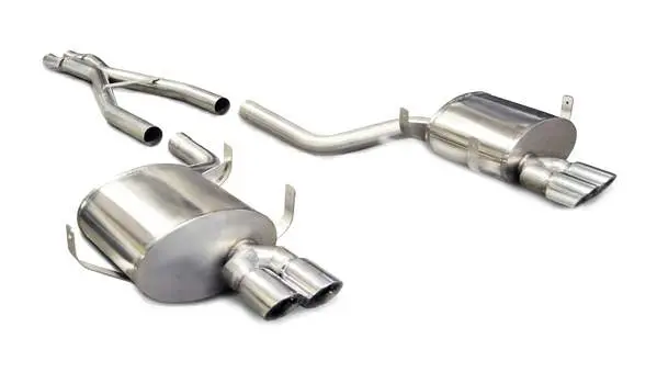 Corsa Performance 1998-2003 Bmw M5 4.9L E39 Sedan, 2.5" Dual Rear Exit Cat-Back Exhaust System With Twin 3.0" Tips (14931) Sport Sound Level 1