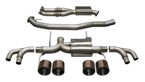 Corsa Performance 2009-2018 Nissan Gt-R 3.5" Dual Rear Exit Catback Exhaust System With Twin 5.0" Titanium Tips (14999) Xtreme Sound Level 3