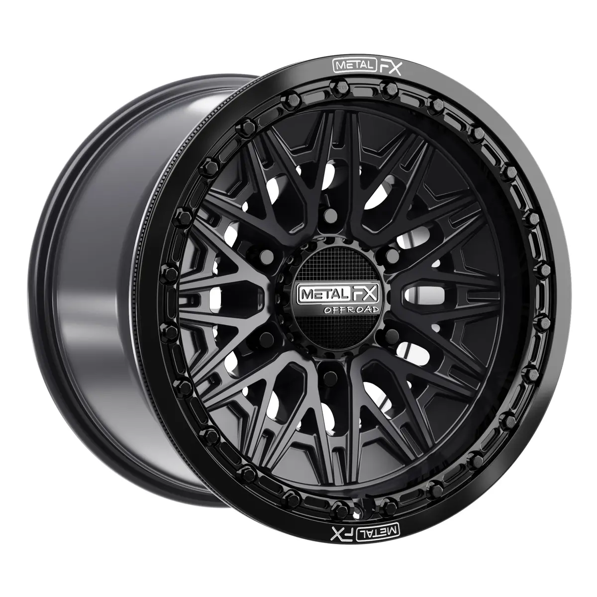 Alpha 6R Beadlock | Satin Black W/ Gloss Black Ring 1
