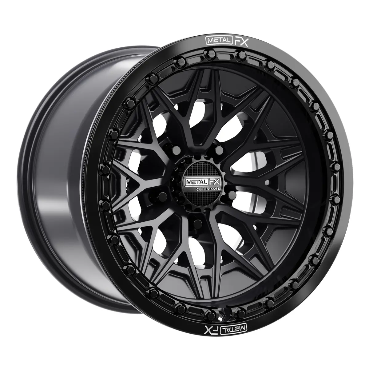 Alpha R Beadlock | Satin Black W/ Gloss Black Ring 1
