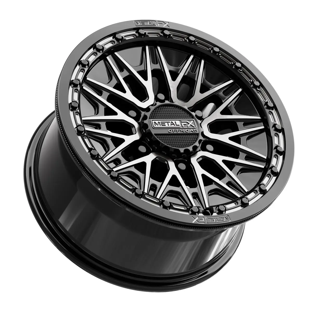 Alpha 6R Beadlock | Gloss Black Ddt Face 1