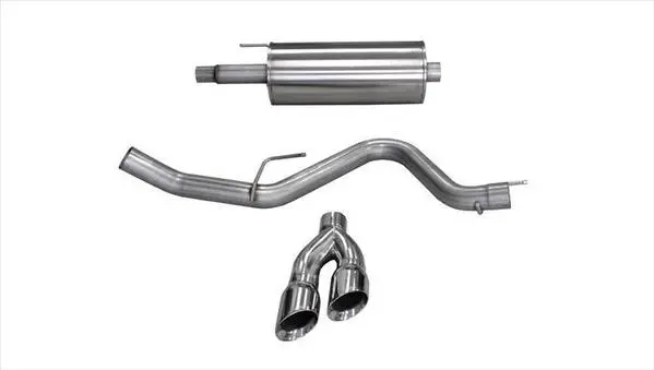 Corsa Performance 2015-2019 Ford F-150 5.0L V8, 3.0" Single Side Exit Catback Exhaust System With Twin 4.0" Tip (14837) Sport Sound Level 1
