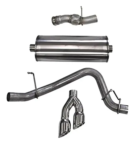 Corsa Performance 2015-2019 Gmc Yukon Denali, Cadillac Escalade, 6.2L V8, 3.0" Single Side Exit Catback Exhaust System With Twin 4.0" Tip (14826) Sport Sound Level 1