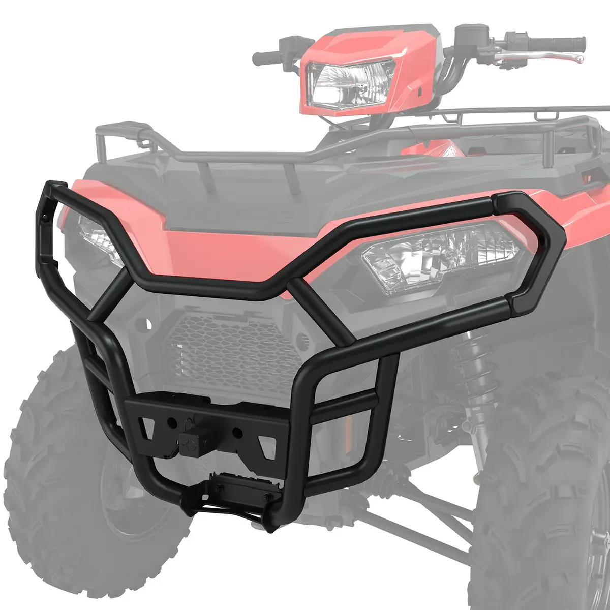 Hd Front Brushguard With Hitch, Black 1