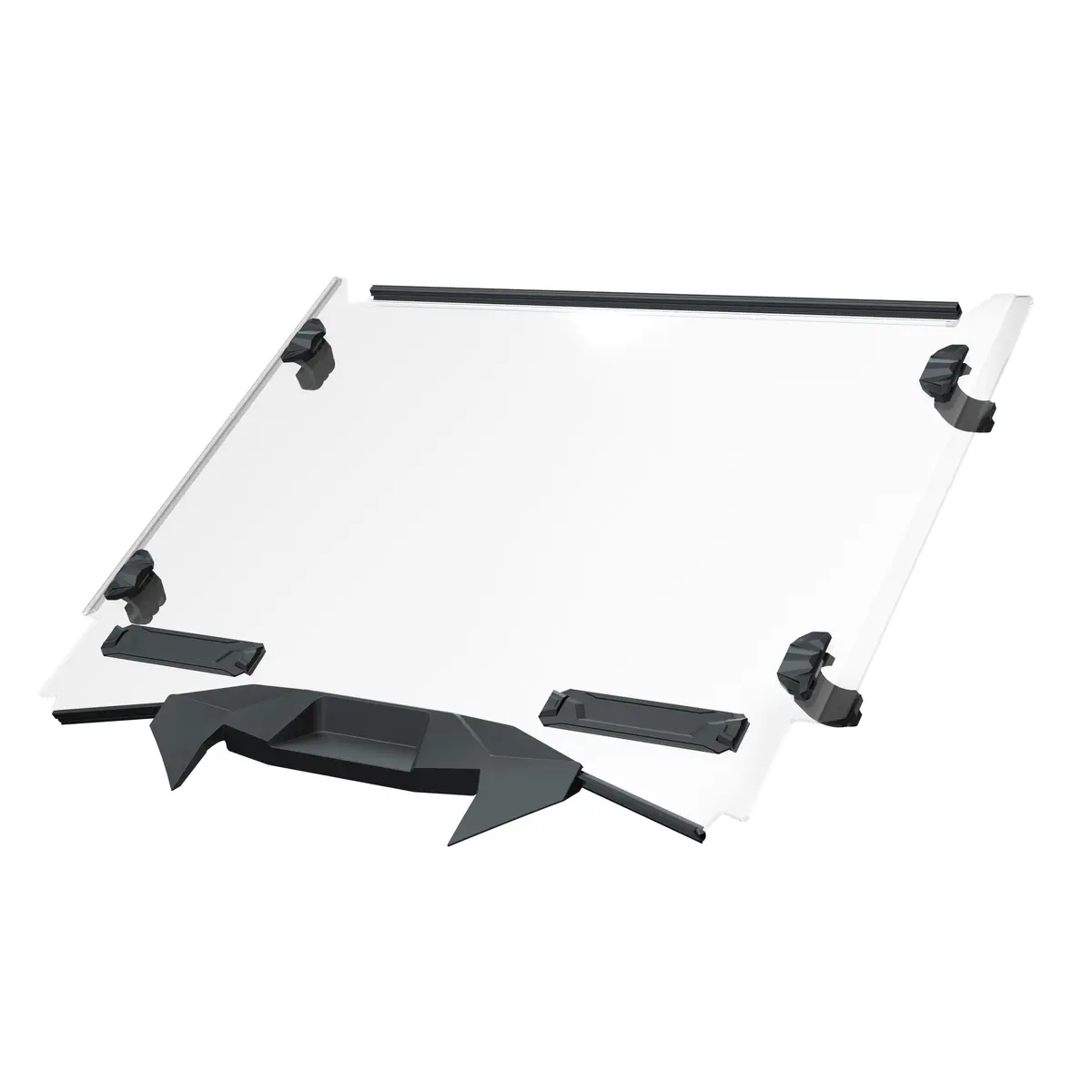 Lock & Ride Full Vented Windshield - Hard Coat Poly, 2-Seat 1