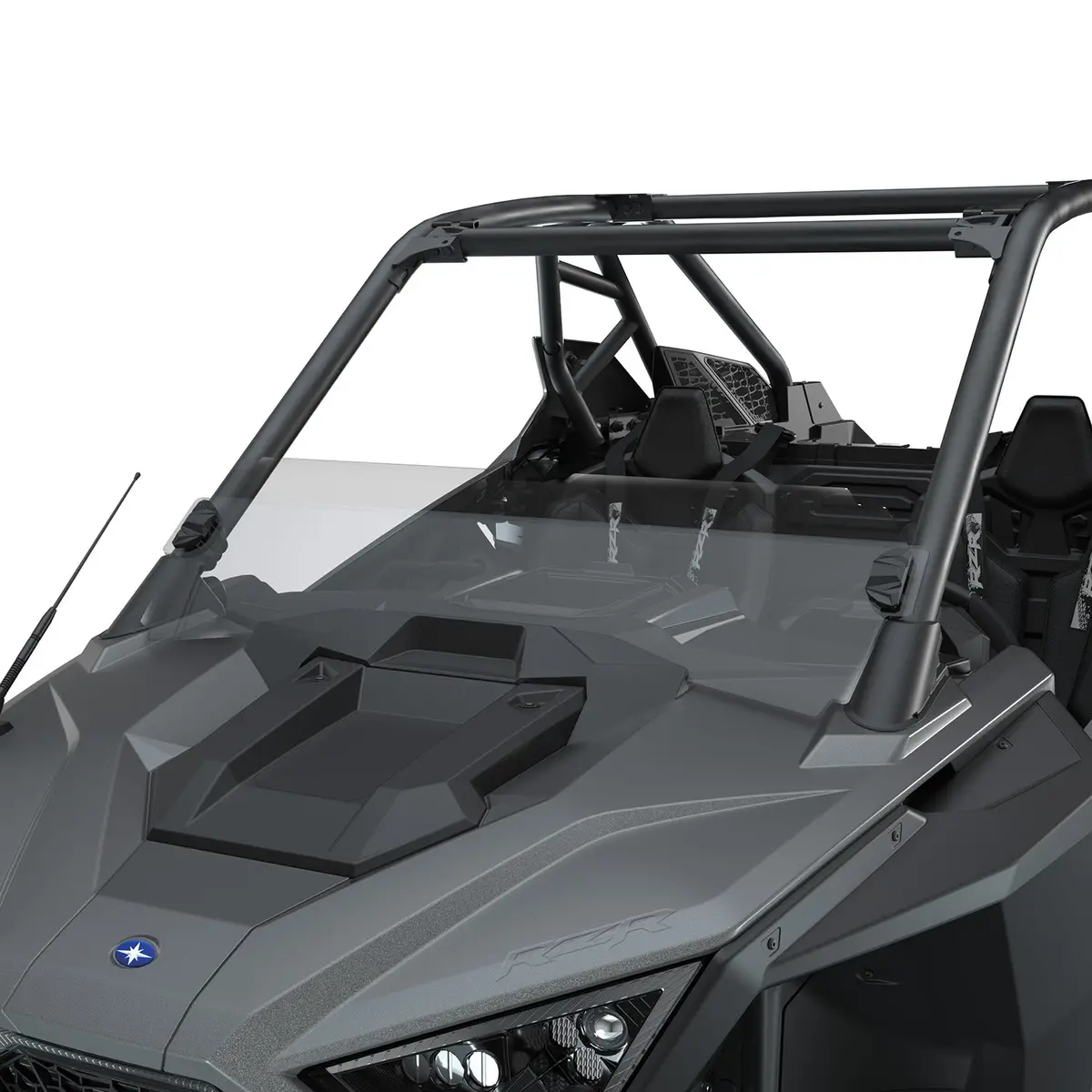 Lock & Ride Half Windshield - Hard Coat Poly, Mid 1