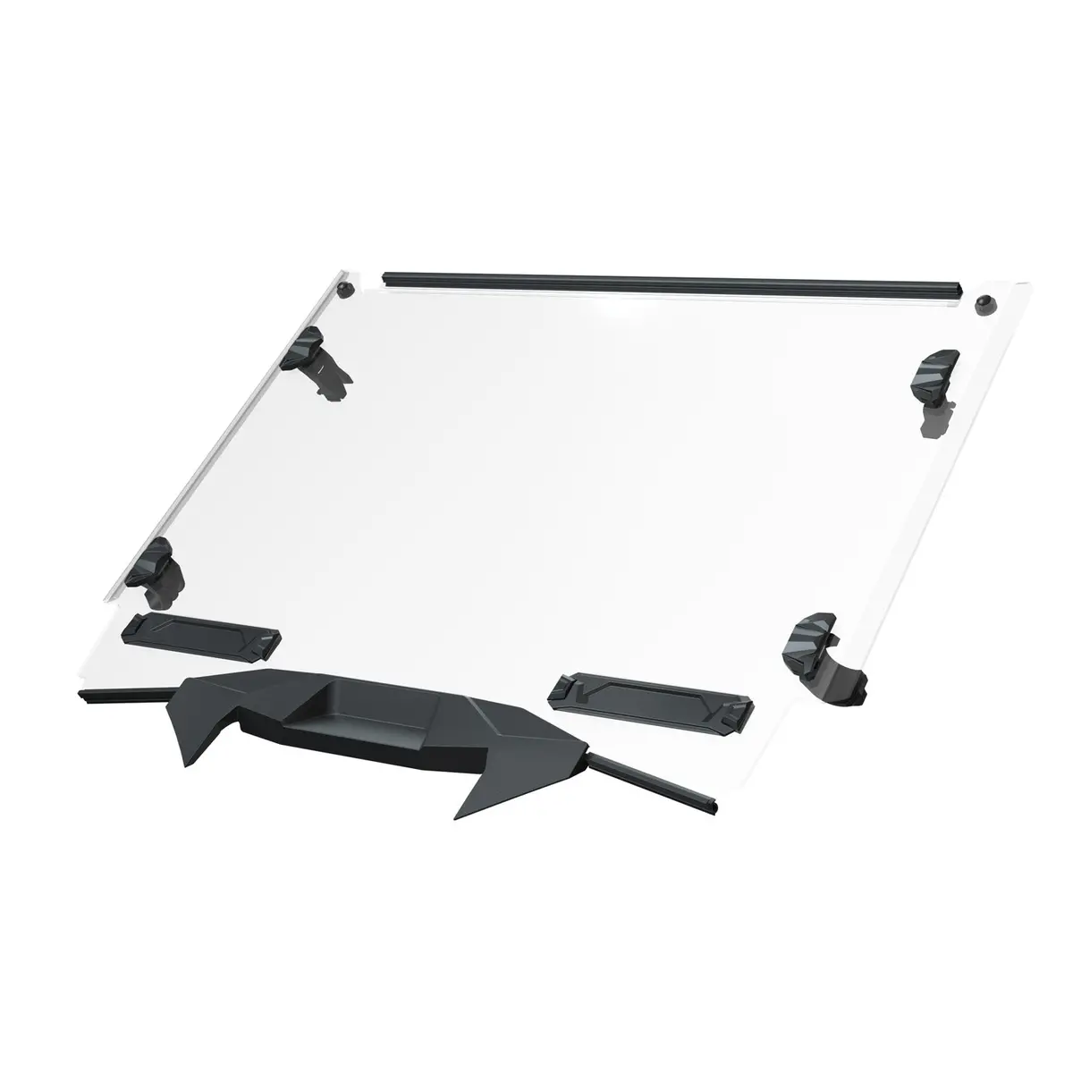 Lock & Ride Full Vented Windshield - Hard Coat Poly, 4-Seat 1