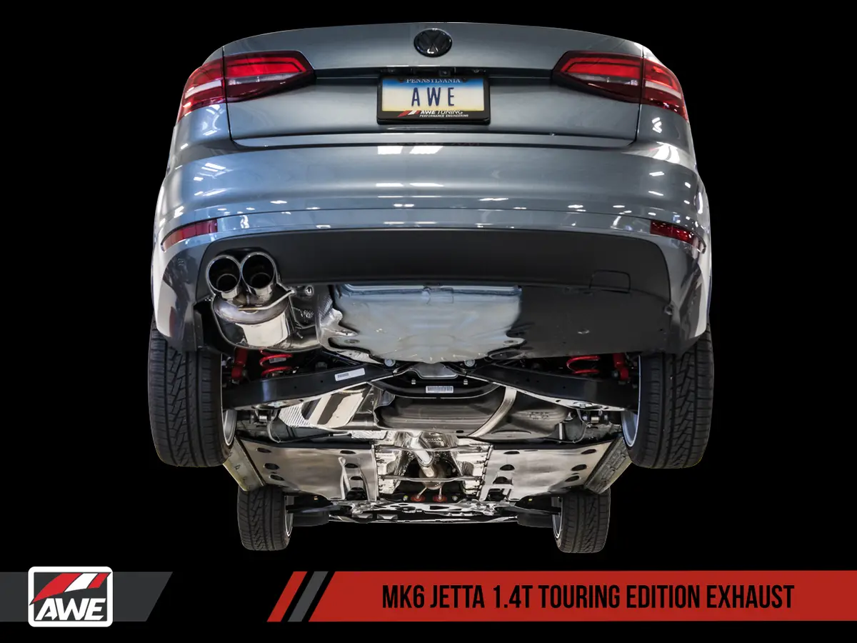 Awe: 2016-2018 Volkswagen Mk6 Jetta 1.4T - Touring Edition Exhaust Chrome Silver Tips 1