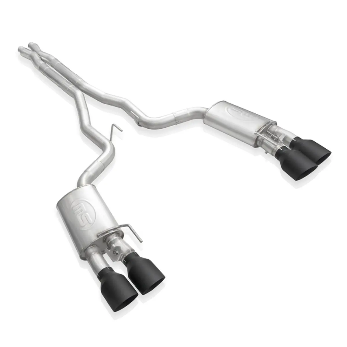 Stainless Works: 2020 Ford Gt500 -- Redline Catback X-Pipe Exhaust Factory Connect - Black Tips 1