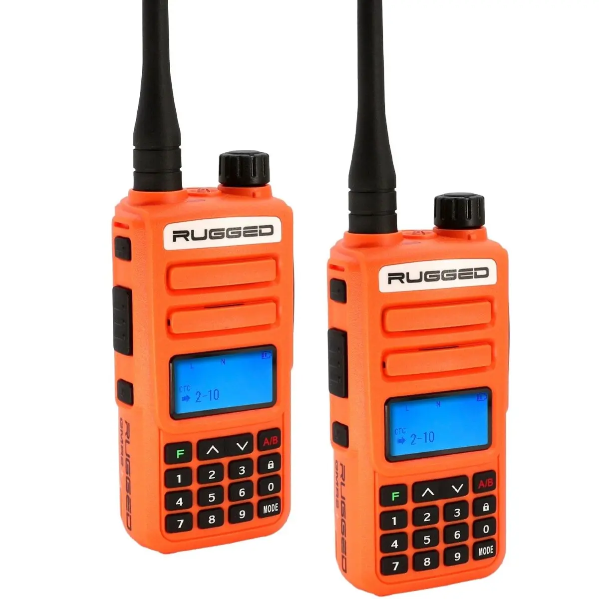 Rugged Gmr2 Plus Gmrs Two Way Handheld Radios - Safety Orange 1
