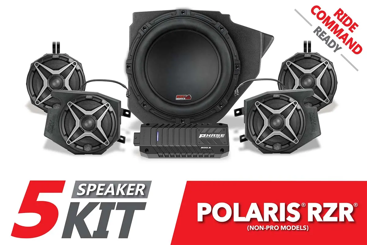 2014-2023 Polaris Rzr A-Spec Ssv 5-Speaker Plug-&-Play System For Ride Command 1